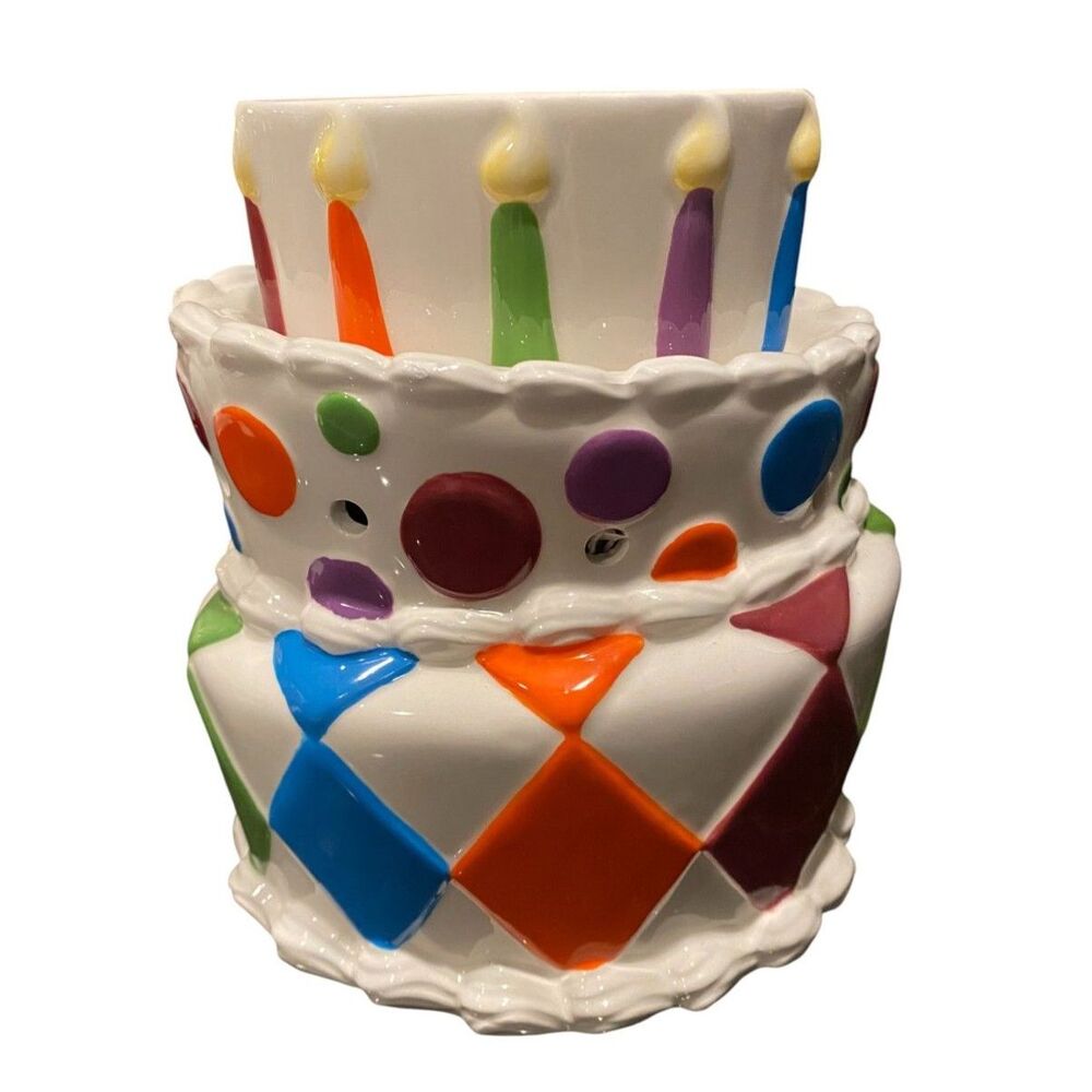 SCENTSY "It's A Party" Birthday Cake Wax Oil Warmer Retired New Without Box